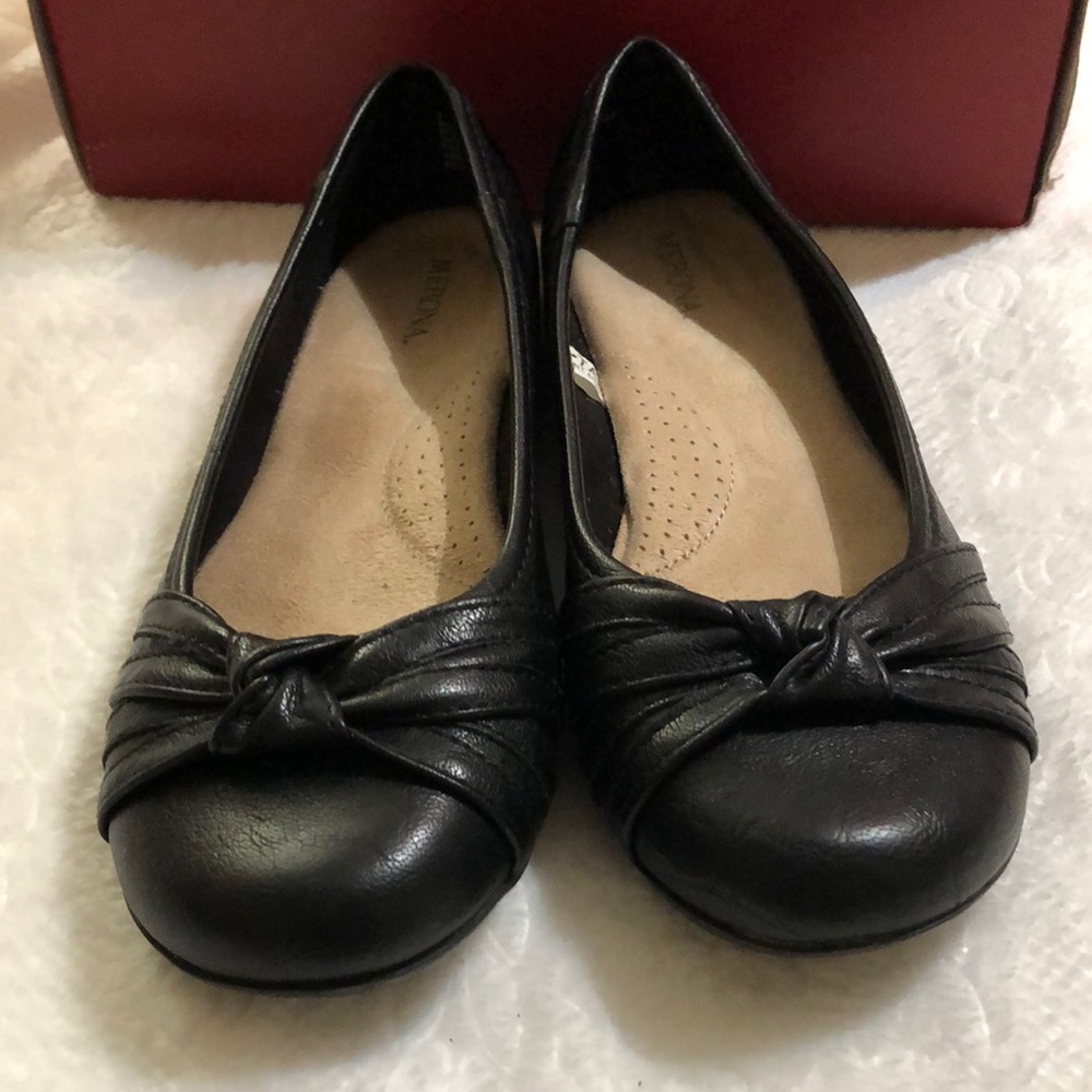 Merona Target Women’s Size 8.5 Black Flats Mieko Slip On Office Shoes